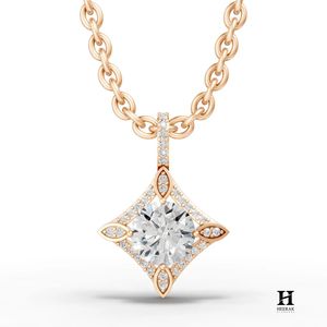 Elegant Star-Shaped Diamond <b>Pendant</b> Necklace in <b>Solid</b> <b>Gold</b> – Fine Jewelry by Heerak Diamonds - Product Image 2