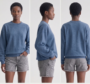 Sudaderas holgadas para mujer / Sudaderas de cuello redondo holgadas estilo streetwear para mujer - Sudaderas con hombros caídos para mujer - Product Image 4
