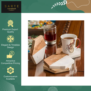 Sous-verres en marbre faits main, personnalisables, résistants à la chaleur, de qualité supérieure, design de luxe, écologiques, tendance, pour la vente en gros - Product Image 3