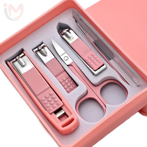 <b>Nail</b> Care <b>Set</b> Portable Stainless Steel 6-Piece <b>Nail</b> Clipper <b>Set</b> Splash Proof <b>Nail</b> Scissors Kit Practical Manicure Box - Product Image 5