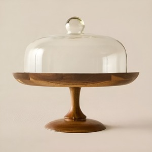 Hand <b>Crafted</b> Luxury Natural Wooden Cake Stand Made From Sustainable Wood Artisan Design Dishwasher Safe for Food Serving Display - Product Image 3