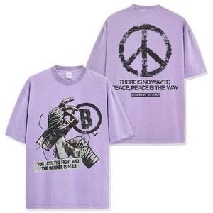 Camisetas de Algodón con Estampado Gráfico, Holgadas, de Verano, Diseño Nuevo, Venta al Por Mayor, OEM 2026, para Hombre, Manga Corta - Product Image 3
