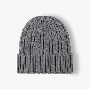 Wholesale OEM Jacquard Pattern Knit Beanie Plaid Slouchy Skull <b>Cap</b> for Women Thickened Winter <b>Hat</b> with Niche Design new - Product Image 1