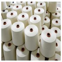 Fil de coton cardé 100% recyclé, doux et durable, qualité supérieure NE 32s/1, pour la tissage de tissus et de vêtements