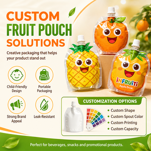 Pochette à bec verseur haute barrière pour concentré alimentaire, sachet liquide autoportant laminé, emballage <span class=keywords><strong>de</strong></span> recharge pour purée <span class=keywords><strong>de</strong></span> fruits - Product Image 4