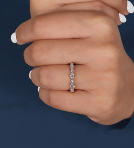 Anillo de Diamantes de Laboratorio de 0.93 Ct, Banda Redonda Ovalada VVS F G, Oro Blanco, Anillo de Diamantes Personalizado al por Mayor, Anillo de Compromiso de Laboratorio - Product Image 6