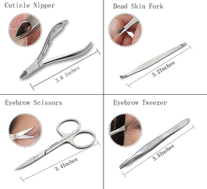 Ensemble professionnel de manucure et pédicure 12 pièces, instruments en acier inoxydable, certifié CE ISO, logo personnalisable, kits de manucure et pédicure - Product Image 5