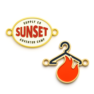 Cloth Accessories Custom Brand Logo Gold Plated Metal Main Garment <b>Labels</b> in color variety - Product Image 2
