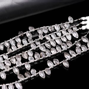 Natural Dot Quartz Faceted Marquise Side <b>Drilled</b> Gemstone Beads 7x12mm 8x13mm 8 Inch Strand For <b>Jewelry</b> Making Wholesale Bulk - Product Image 6