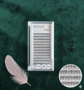 ขนตาปลอมอนิเมะเกาหลีแบบจุดขนตาปลอม0.05มม. J JC D ขด8-18มม. สีดำ wispy spiky - Product Image 2