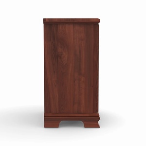 The <b>bedside</b> <b>table</b> is made of <b>high</b> quality solid mahogany wood in dark brown color and has 4 drawers for indoor use. - Product Image 5