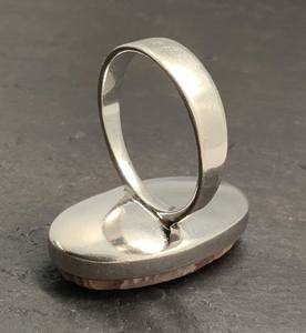 Anillo Vintage de Rodocrosita en Plata de Ley, Talla UK M, Talla US 6, Talla EU 51, Joyería Hecha a Mano con Piedras Preciosas, Regalo para Mujer - Product Image 3