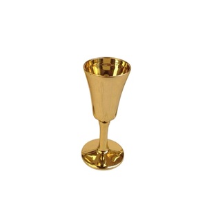 Stylish Gold Plated <b>Wine</b> <b>Goblet</b> Elegant Small Metal Drinking Glasses For Wedding Party Barware Unique Decorative Gifting Item - Product Image 1