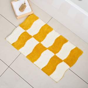Tapis de bain tufté 100% coton – Tapis de salle de bain design doux, absorbant et antidérapant, tapis de bain en coton de luxe pour hôtel, vente en gros - Product Image 6
