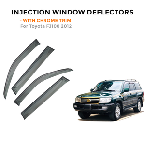 Deflectores de Ventana con Acabado Cromado para Toyota FJ100 2012, Material PC, Protectores Contra la Intemperie para Ventanas de Auto - Product Image 1