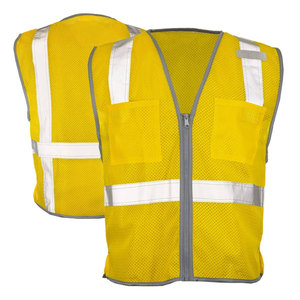 High Visibility Reflective Vest Front Pocket Construction <b>Worker</b> Safety Work Clothing Night Duty Security Vest <b>Jackets</b> - Product Image 1