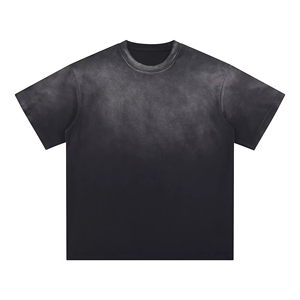เสื้อยืดคอตตอนทรงหลวมไซส์ใหญ่สำหรับผู้ชาย แบบวินเทจ ย้อมสีเอซิด หนานุ่ม พิมพ์ลายโลโก้ตามสั่ง ขายส่ง - Product Image 2
