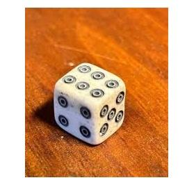 High Quality Handmade Embossed Classic 4-Sided Buffalo Horn Bone <b>Dice</b> White Color Waterproof Art & Collectible Customizable Size - Product Image 2