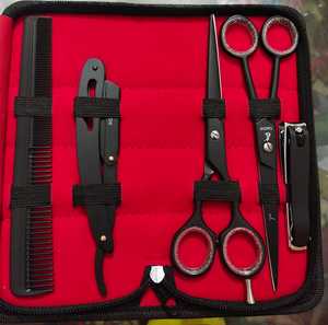 Professional Stainless Steel <b>Blades</b> Hair Scissors Set for Salon <b>Barber</b> Thinning Shears with Sharp <b>Blade</b> Tip and Steel Handles - Product Image 4