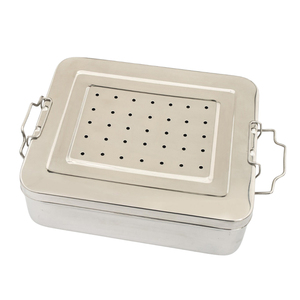 Sterilization Container Full Size 23 x 11 x 6 Inch Perforated Lid Stainless Steel Surgical Instrument Sterile Storage Box - Product Image 1