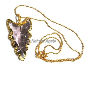 Collar de Piedras de Cristal con Forma de Flor y Punta de Flecha, Hecho a Mano, Tacto Real - Product Image 6