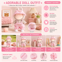   Vêtements de poupée portables : Chemises et hauts unisexes mignons et décontractés pour figurines (Blind Box) – Tissu de haute qualité