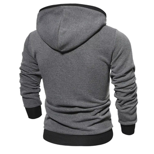 <b>Men</b> Hoodie Street Wear Slim Fit 100% Cotton customized Side Pocket Solid <b>Grey</b> Cotton Wholesale Price <b>Men</b> Hoodies - Product Image 2