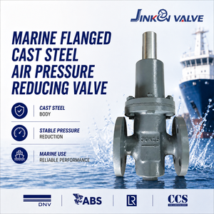 Vanne de réduction de pression d'air en acier moulé marin CB/T3656-94 DN25 JIS 30K à brides pour air comprimé de navire avec certificat CCS - Product Image 1