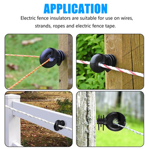 Aislador de Cerca Eléctrica Negro, Anillo Aislante para Postes, Aislador Autorroscante, Aislador para Postes de Madera que Ahorra Trabajo - Product Image 6