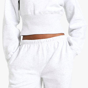 Custom Women's Winter Solid Hooded Cargo Tracksuit <b>Set</b> High Neck Crop Top and <b>Joggers</b> 2 Piece <b>Matching</b> Pockets Casual Outfit - Product Image 5