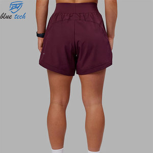 Women Gym Fitness Yoga Shorts High Waist Elastic Waist Seamless Breathable Activewear Solid Custom Logo Design Print - Product Image 3