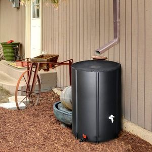 Serbatoio Pieghevole per Raccolta Acqua Piovana da 100 Galloni, Nero, Attrezzo da Giardinaggio - Product Image 3