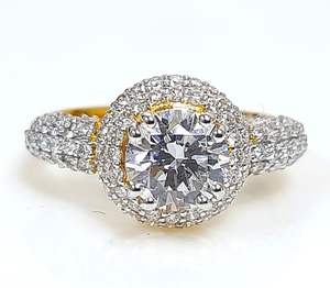 Anillo de Compromiso de Diamantes en Oro Amarillo Djewels, Cultivado en Laboratorio, Corte Brillante, Certificado IGI, Precio al por Mayor para Mujer - Product Image 1