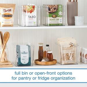 Ensemble de 4 bacs de rangement transparents en plastique pour garde-manger - Product Image 5