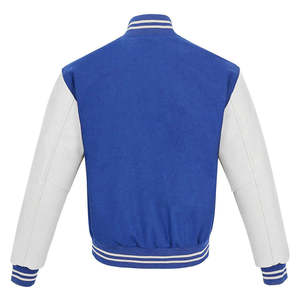 Chaqueta Universitaria de Béisbol con Logotipo Personalizado, Chaqueta Bomber de Lana con Mangas de PU para Hombre, Uniforme Escolar OEM - Product Image 2