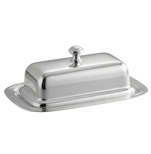 จานใส่เนยสแตนเลสเคลือบเงาสีเงิน สำหรับใช้ในครัวและอาหารเช้า - Product Image 5