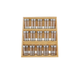 Estante para Especias de Madera Ecológico, Organizador de Especias de Madera Maciza Natural para Almacenamiento en la Encimera de la Cocina - Product Image 3