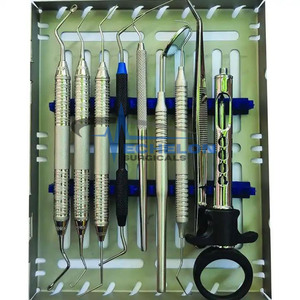 Kit d'instruments dentaires endodontiques manuels en acier inoxydable, instruments buccaux parodontaux, kits d'instruments de chirurgie implantaire, set endo - Product Image 2