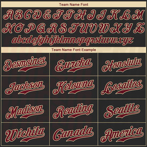 Maillot de baseball unisexe respirant pour équipe, sports de plein air, athlétique et décontracté, personnalisé, noir, cramoisi, crème, authentique - Product Image 5