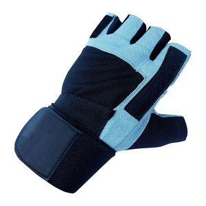 Gants de sport en cuir à demi-doigts de conception avancée pour la musculation avec une forte adhérence et un rembourrage doux pour l'entraînement physique - Product Image 1