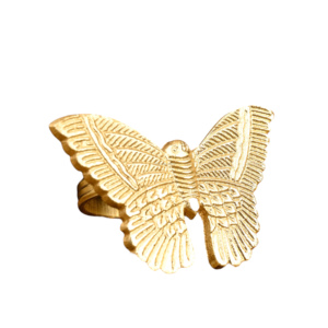 Vente chaude doré papillon en forme de rond de serviette en vrac quantité métal cercle serviette boucle fête Table décoration faite bois papier - Product Image 1