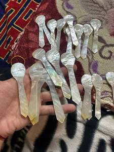 Custom Laser Engraved Logo Natural Nacre Mother of Pearl <b>Shell</b> Caviar Ice Cream Spoon Handmade Eco Friendly Tableware Gift - Product Image 4