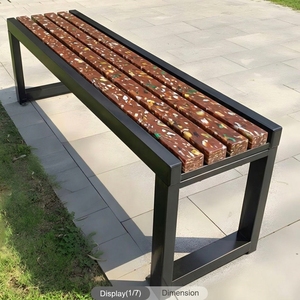 Recycled <b>Plastic</b> HDPE Modern Outdoor Waterproof Patio <b>Bench</b> for Farmhouse & Park Use - Product Image 2