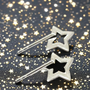 Plata 925 Estrella Stud Earpin Diseño Joyería Fábrica al por mayor en Tailandia - Product Image 1