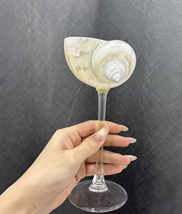 Artisan Seashell <b>Wine</b> Glass Vietnam Natural Shell Material for Beverage Serving <b>Table</b> Decor Use Handmade Bulk Supply - Product Image 1