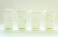 Vaso de Espuma PP Edición Limitada Oso Blanco, Apto para Vending, Aislamiento Térmico, 20oz, Bebidas, TENBLER, Ecológico, Portátil, para Regalos