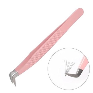 Pinces à cils de haute qualité, or et rose, emballage personnalisé, étiquette privée, pinces à cils pour extensions de cils - Product Image 2