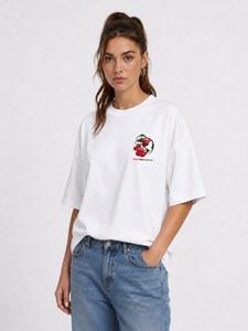 Camisetas para Mujer, Camisetas Holgadas de Algodón y Poliéster, Camiseta Informal de Manga Corta - Product Image 4