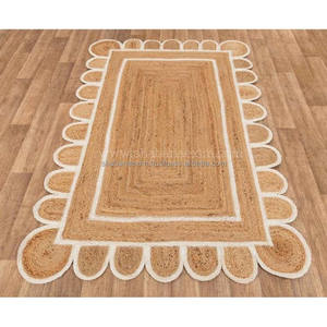 Alfombra de yute para decoración de interiores, alfombra India para sala de estar de yute al por mayor con diferentes diseños y colores, alfombras de yute - Product Image 2