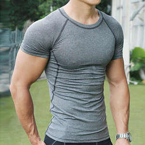 Camiseta de compresión para gimnasio para hombre con tecnología de secado rápido y diseño de logotipo personalizado, ropa deportiva, servicio OEM, camisetas unisex. - Product Image 3